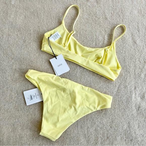 NWT Onia matching bikini top and bottom set in lemon lime - Picture 6 of 7